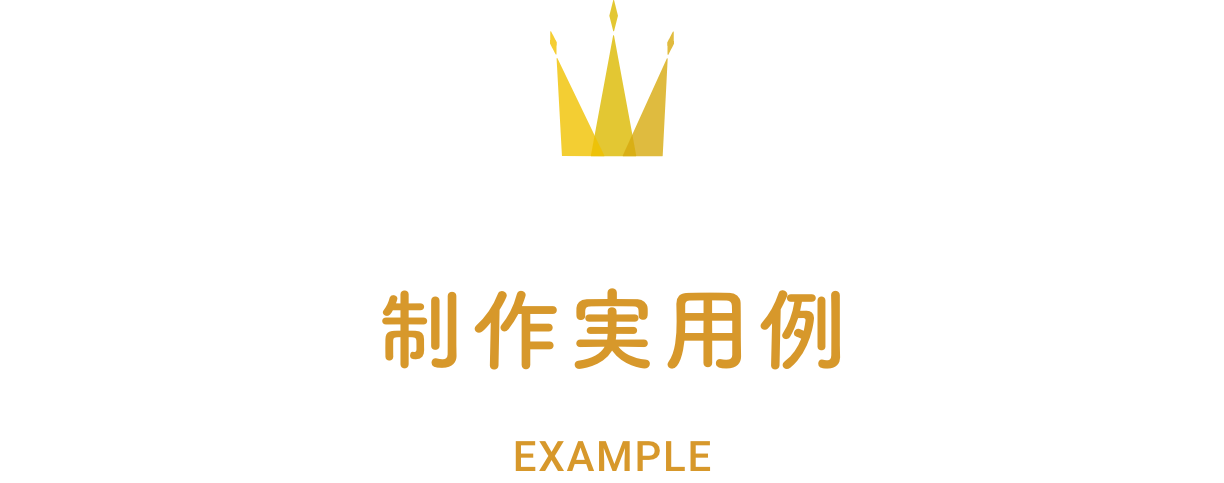 制作実用例 EXAMPLE