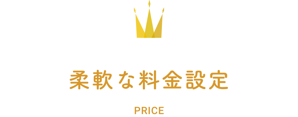 柔軟な料金設定 PRICE